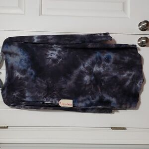 Stella Tweed Tie Dye Black Long Sleeve Dress NWT Size X Large